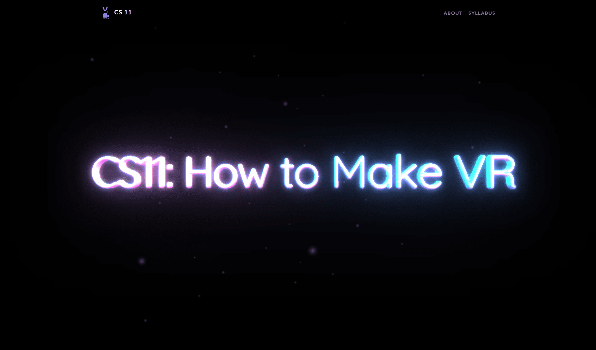 CS11SI Unity XR course website